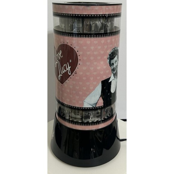 Vintage I Love Lucy Rotating Film Strip Lamp Rabbit Tanaka Pink Black WORKS - Picture 2 of 8